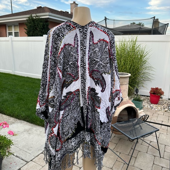 White Label multicolored embroidered cardigan one size - Picture 4 of 6